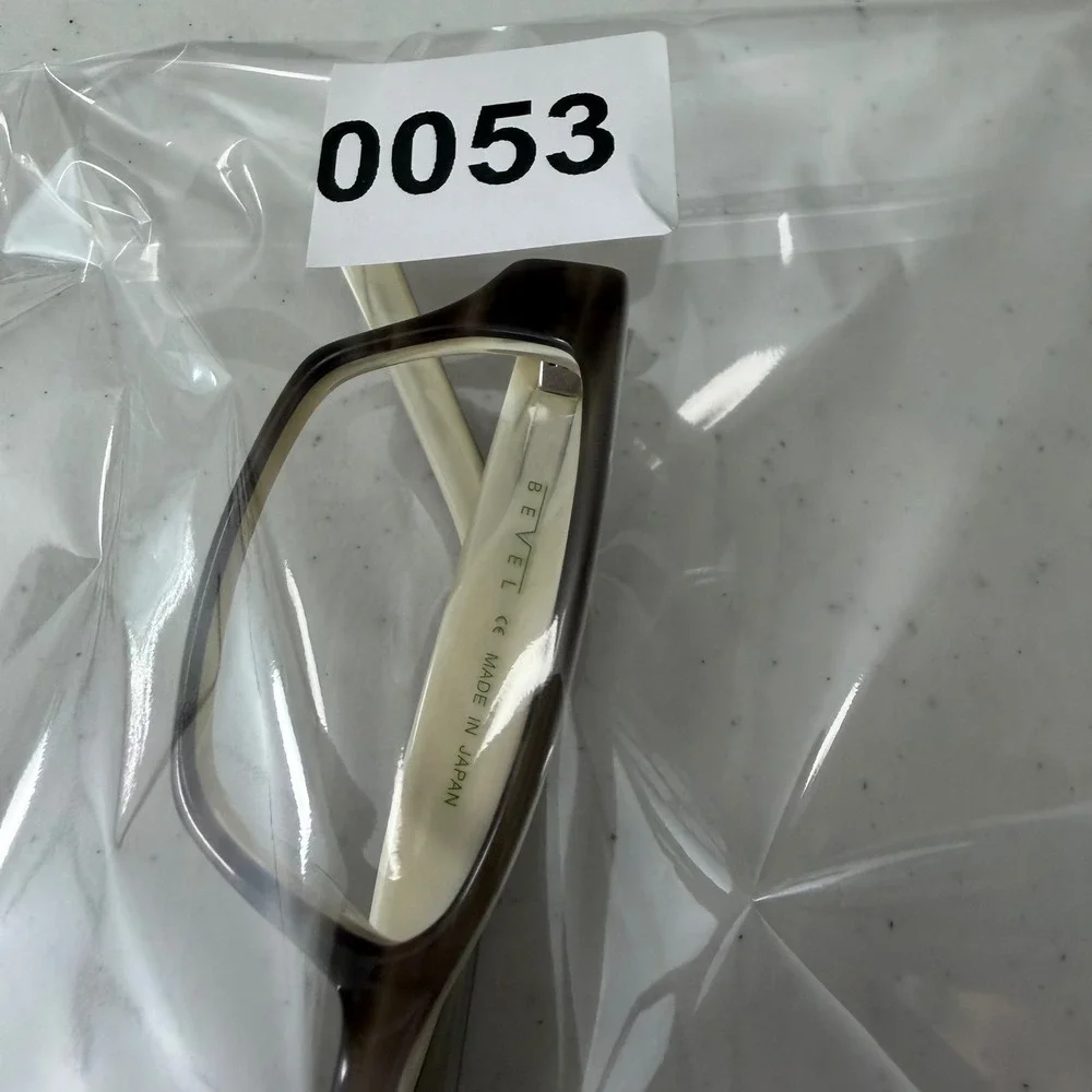 Bevel Meritage TU Grey Cream Rectangular Eyeglass Frame Only